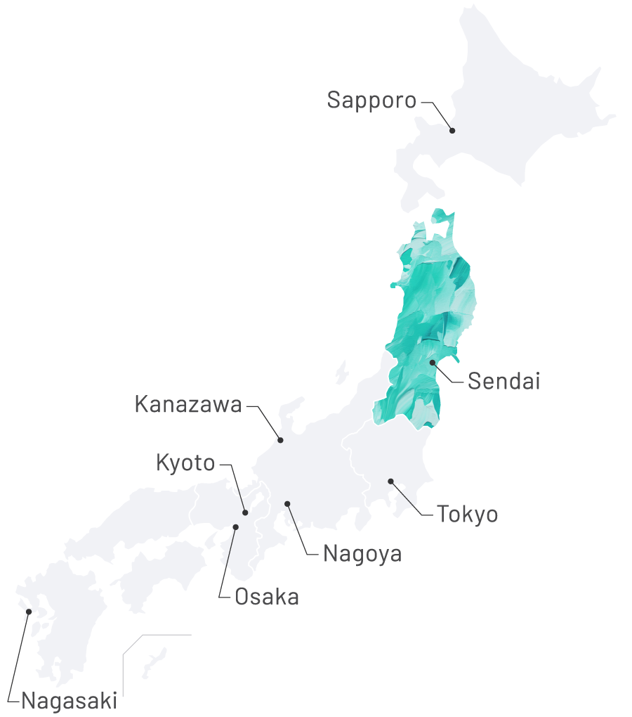 Map Tohoku